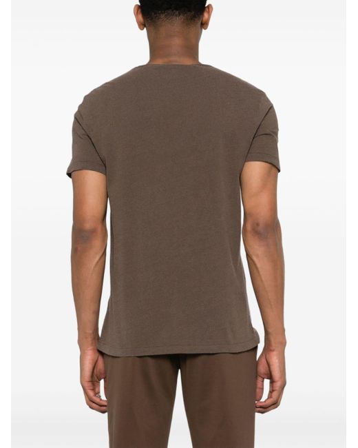 Our Legacy Brown U-neck Short-sleeve T-shirt for men