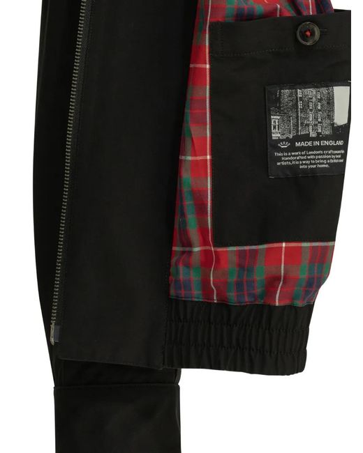 Baracuta Black Zip-Up Bomber Jacket for men