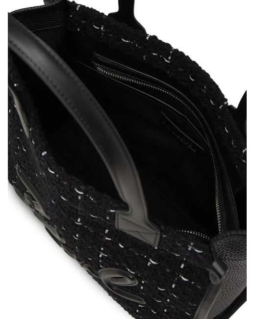 Karl Lagerfeld Black Medium K/Skuare Boucle Tote Bag