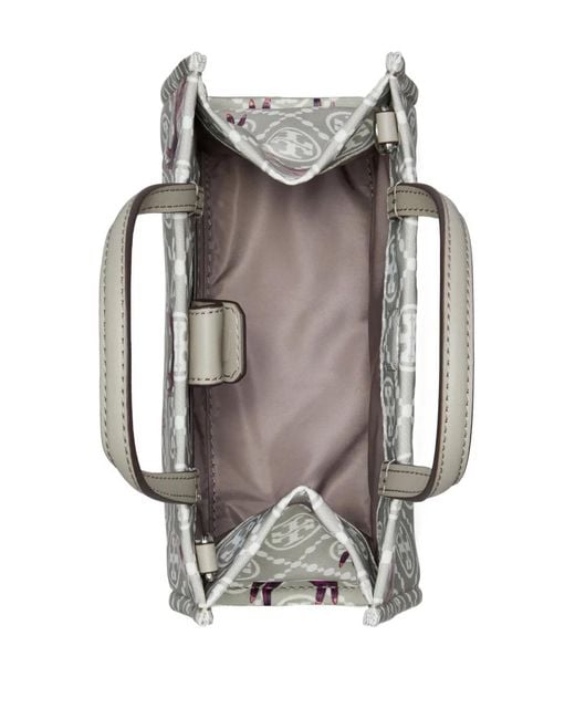 Tory Burch White Mini Ella Tote Bag mit Pferdemuster