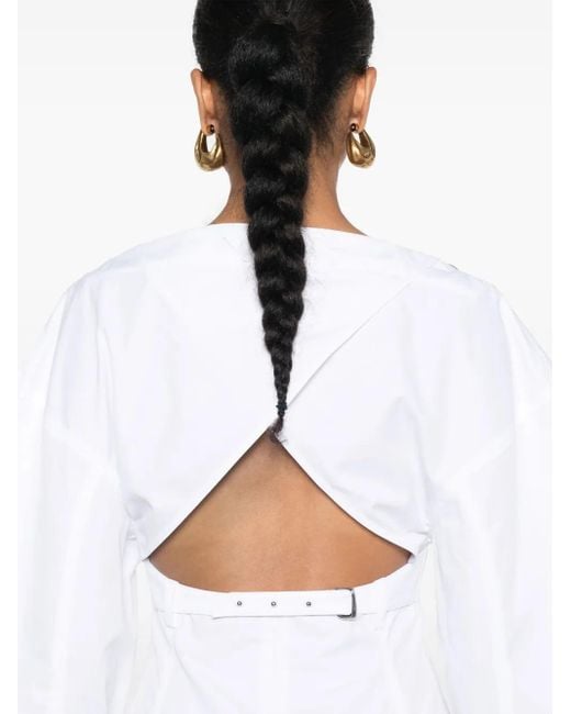 Abito Corto Chemise di Jacquemus in White