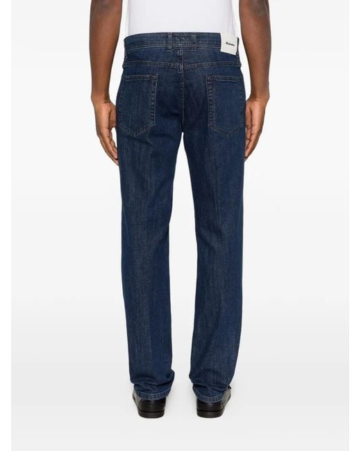 Sartorio Napoli Blue Straight-Leg Jeans for men