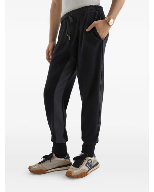 Dolce & Gabbana Blue Drawstring Track Pants for men