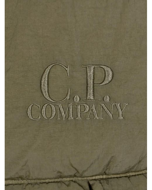 C P Company Green Funnel-Neck Padded Gilet for men