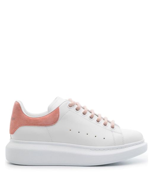 Alexander McQueen Contrasting suede Chunky Sneakers in White Lyst UK