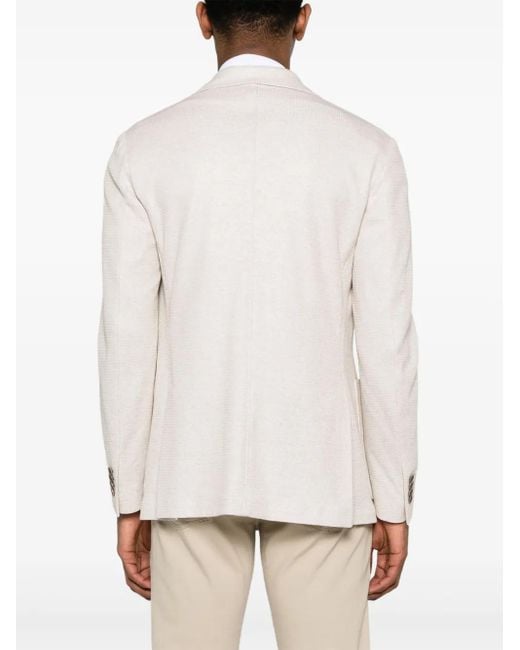 Canali Natural Mélange-Effect Single-Breasted Blazer for men