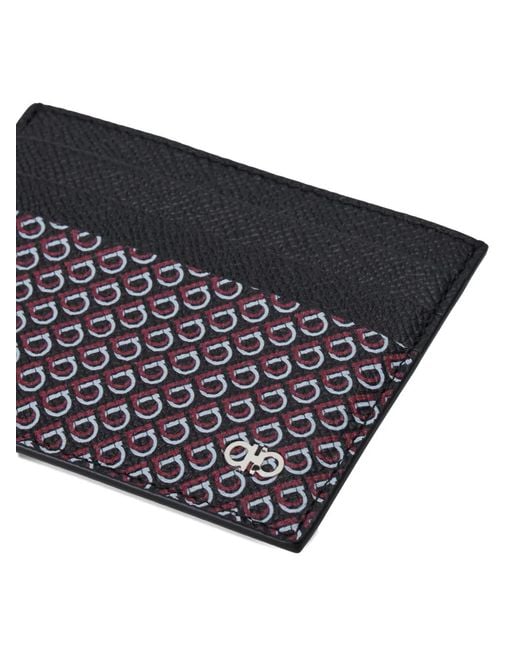 Ferragamo Kartenetui mit Gancini-Muster in Black für Herren