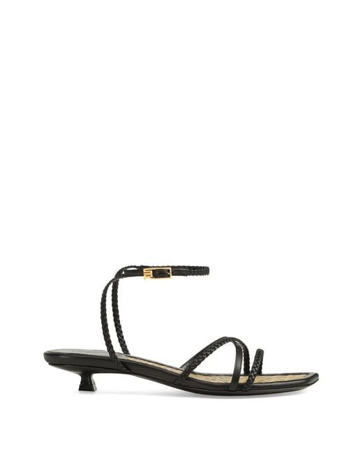 Sergio Rossi White Braid Straped Sandals