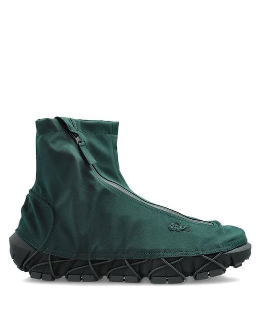 Lacoste Green Zip-Up Sneakers for men
