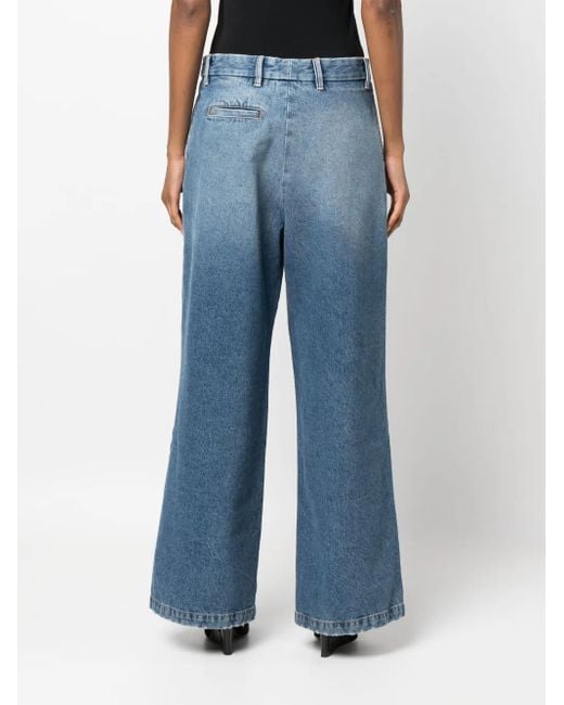 ARMARIUM Blue Mid-Rise Wide-Leg Jeans