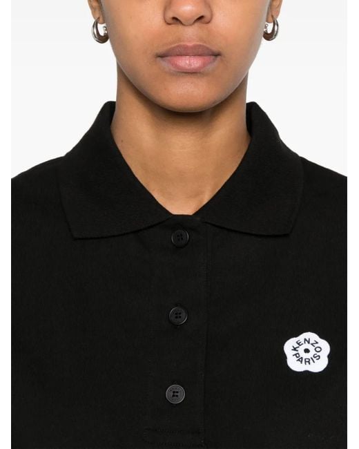 KENZO Black Boke Flower 2.0 Cotton Polo Shirt