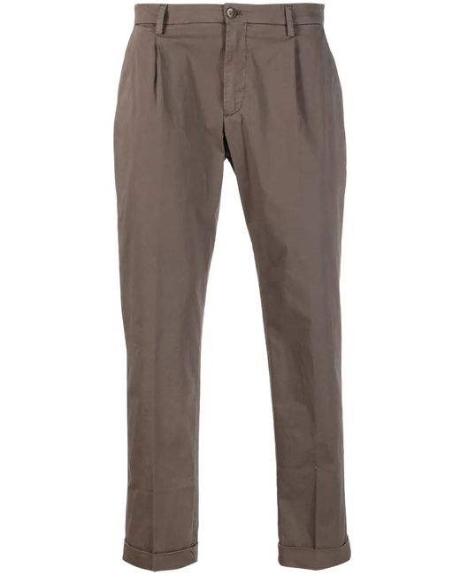 Briglia 1949 Gray Tapered Cotton Chinos for men