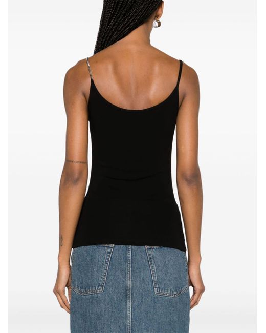 Givenchy Black 4g Plaque-detailed Spaghetti Tank Top