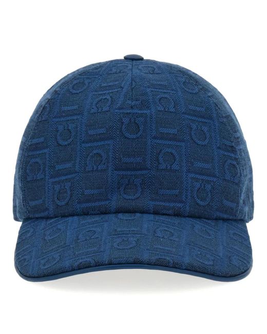 Ferragamo Baseballkappe Mit Monogrammmuster in Blue für Herren