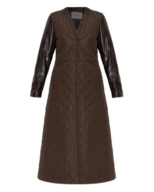 Abrigo Berta con panel acolchado Max Mara de color Brown