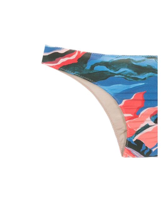 Clube Bossa Blue Niarchos Graphic-print Bikini Bottoms