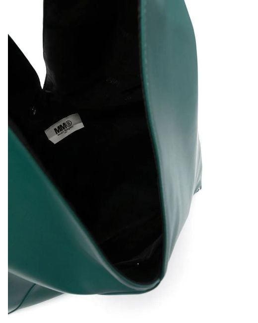 MM6 by Maison Margiela Green Classic Japanese Medium Tote Bag