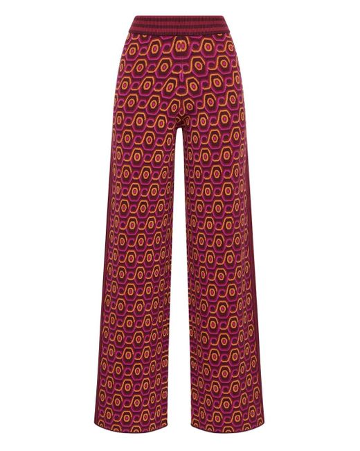 Maliparmi Broek Met Geometrisch Patroon in het Red