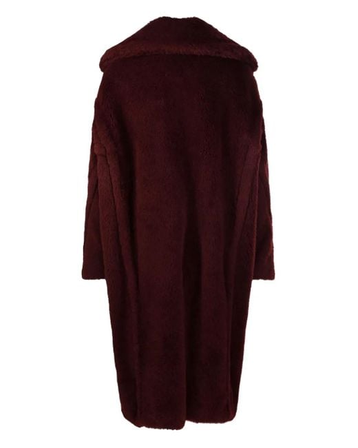 Max Mara Red Teddy Bear Double-Breasted Coat