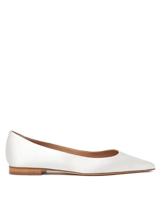 Scarosso White Iris Ballerina Shoes