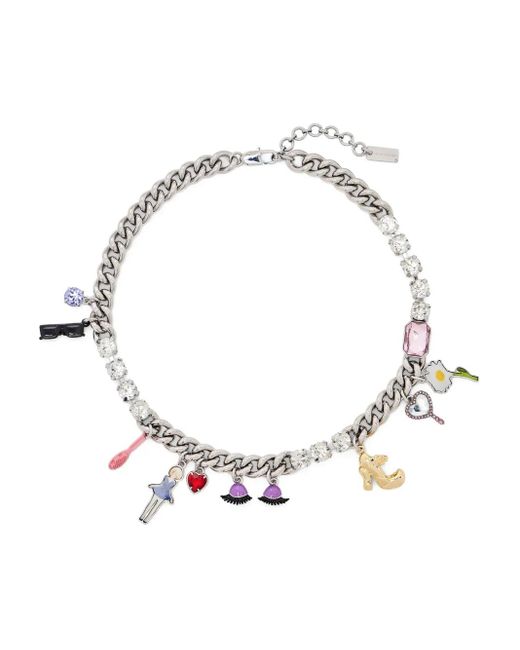 Marc Jacobs レディース ホワイト The Dollhouse チャーム ネックレス