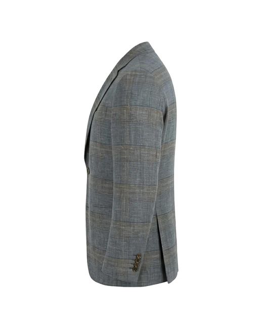 Tombolini Blue Zero Gravity Check-Pattern Blazer for men