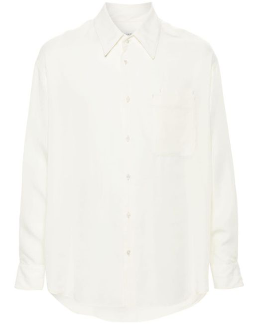 Lemaire White Hemd mit doppelter Tasche