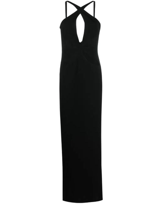 Monot Black Cut-out Maxi Dress