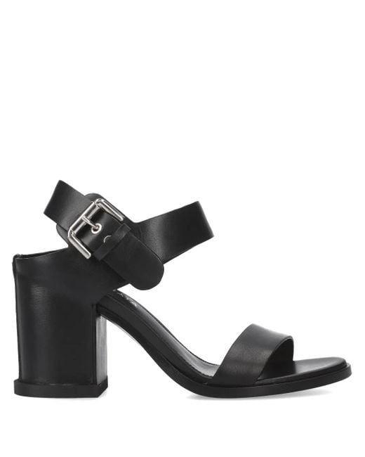 Premiata Black Strappy Block-Heel Sandals