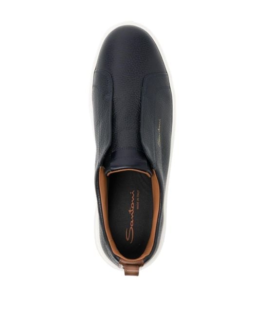 Santoni Multicolor Slip-on Leather Sneakers for men
