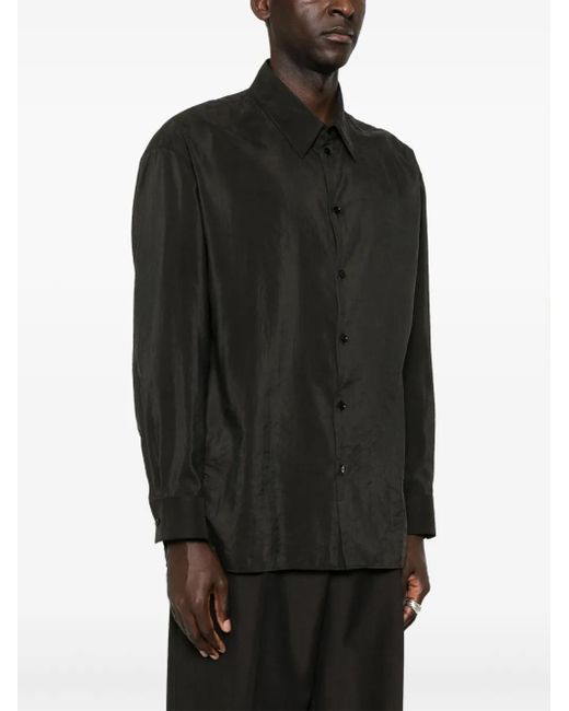 Lemaire Twisted Shirt in Black for Men | Lyst