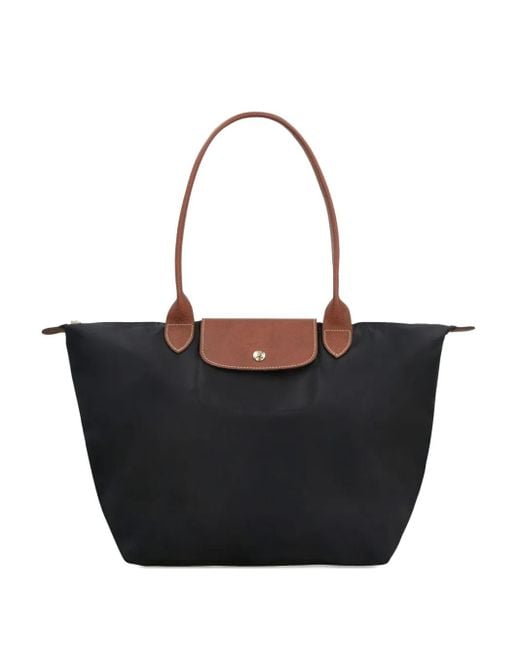 Longchamp Black Large Le Pliage Tote Bag