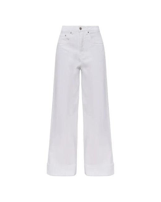 Gestuz White Gzlivia Turn-Up-Cuff Jeans