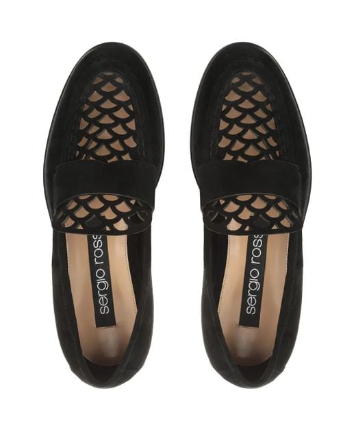 Sergio Rossi Black Mermaid Loafers