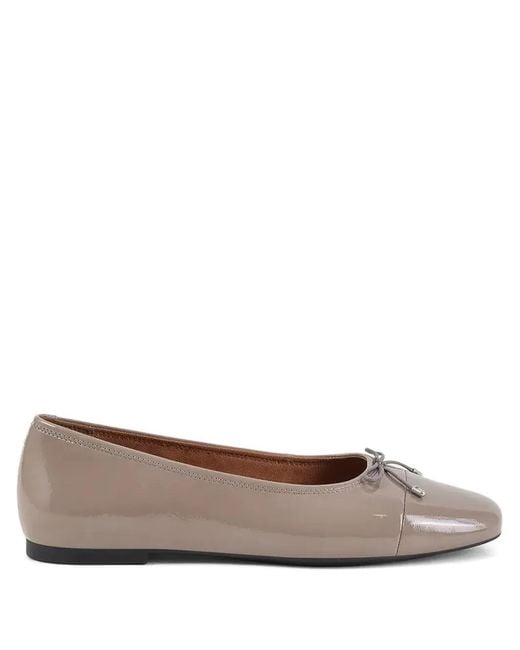 Vagabond Brown Jolin Bow-Detail Round Toe Flats