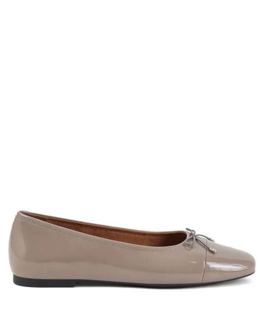 Vagabond Brown Jolin Bow-Detail Round Toe Flats