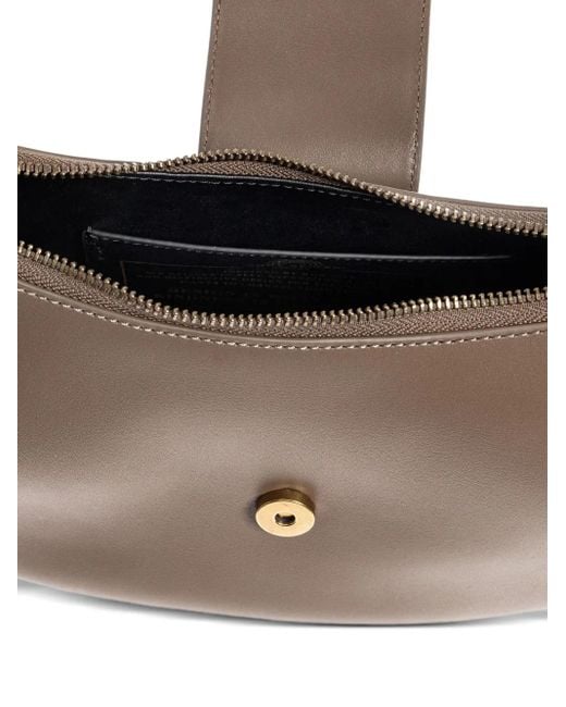 Kurt Geiger Gray Chelsea Crystal-Embellished Crescent Shoulder Bag