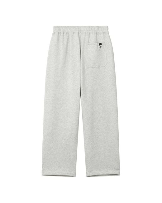 Izzue White Logo-Patch Track Pants for men