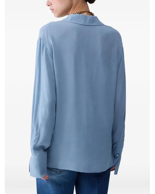 Liu Jo Blue Crepe De Chine Shirt