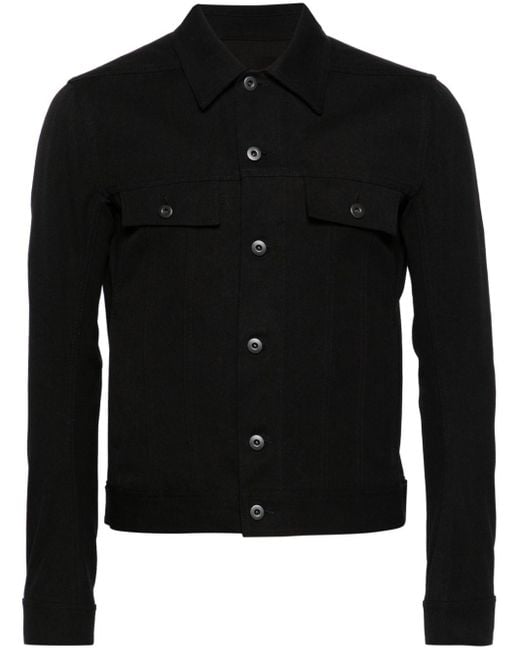 Rick Owens Black Luxor Long-sleeve Denim Jacket for men