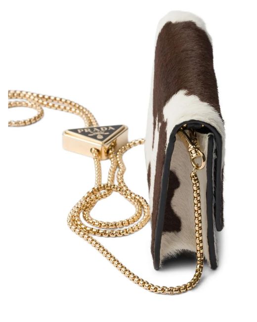 Prada White Printed Card Holder