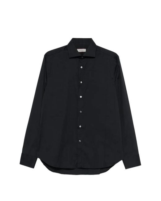 Canali Black Button-Up Shirt for men