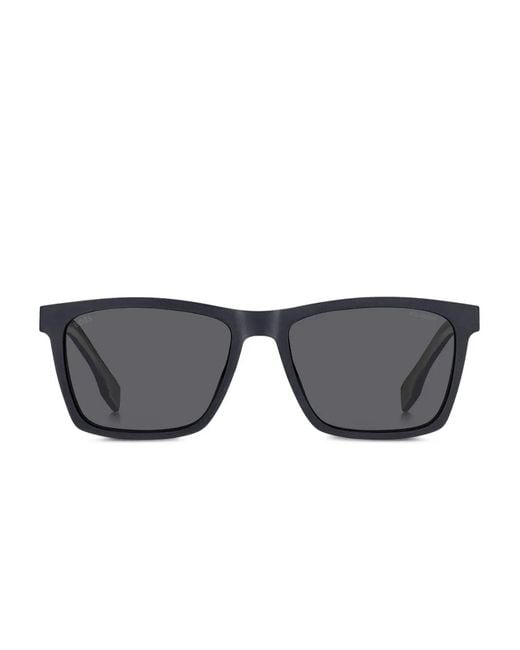 Boss Gray Clip-On Rectangle Sunglasses Frames for men