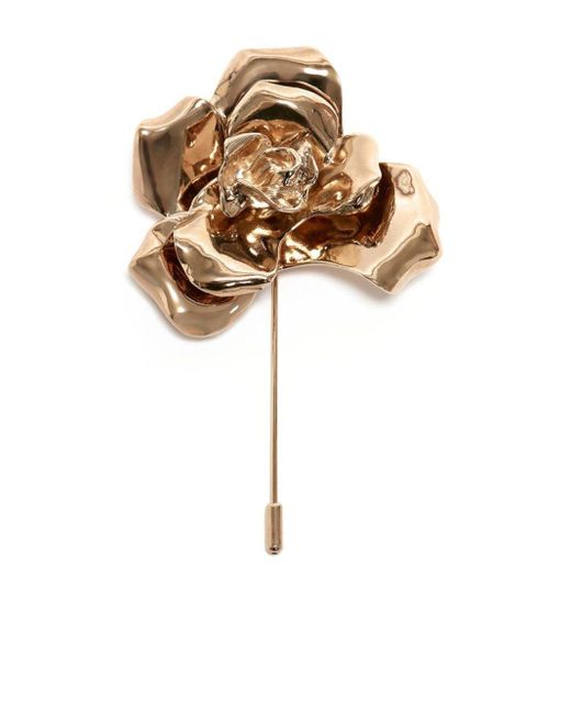 Victoria Beckham White Flower-motif Pin Brooch