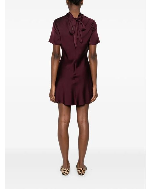 Staud Purple Iris Mini Dress