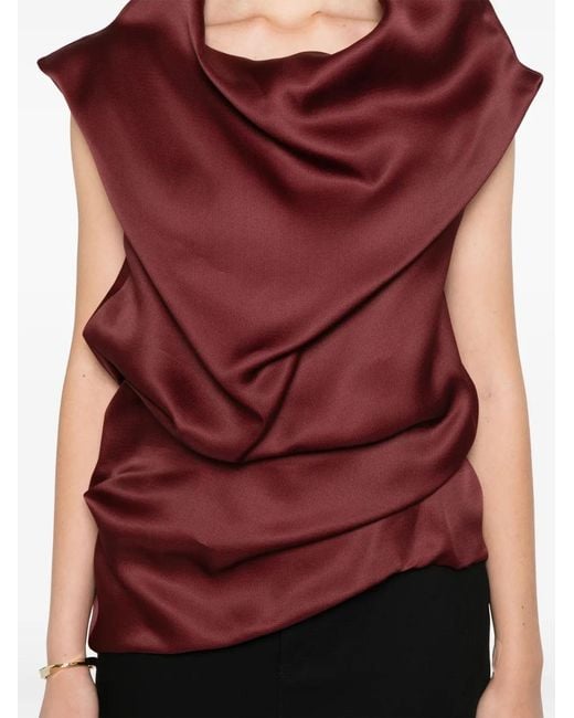 Khaite Red Luola Top