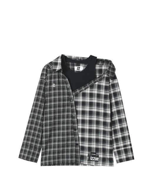 Camisa A Cuadros Izzue de color Black