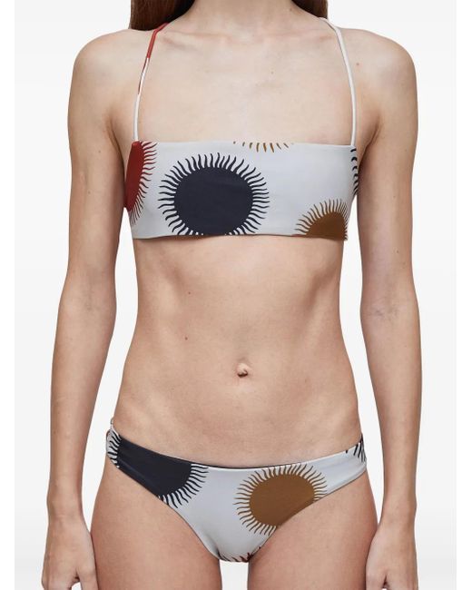 Osklen Omkeerbare Bikini Met Zonneprint in het White