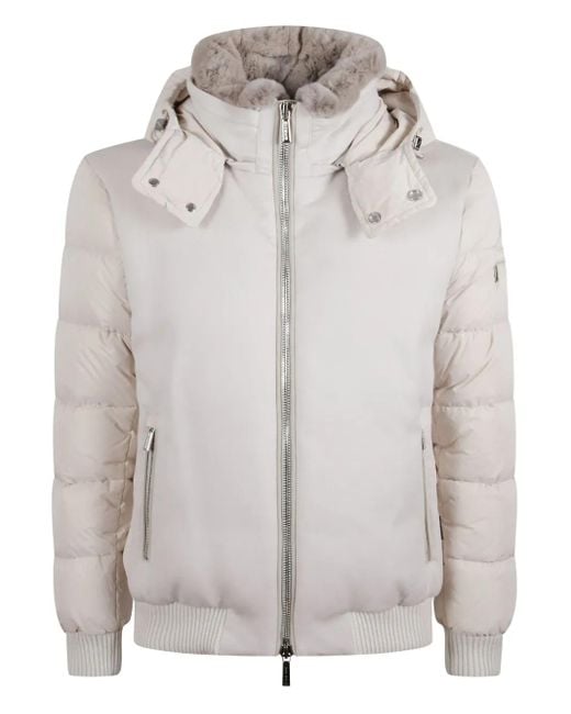 Manteau Zippé À Capuche Moorer pour homme en coloris Gray