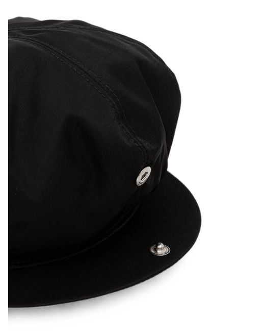 Moschino Black Logo-Patch Beret for men